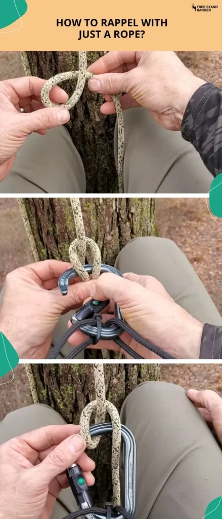 how to rappel with just a rope - use of carabiner