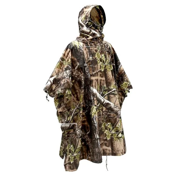 auscamotek camo poncho-best camouflage poncho for tree stand and ground hunting