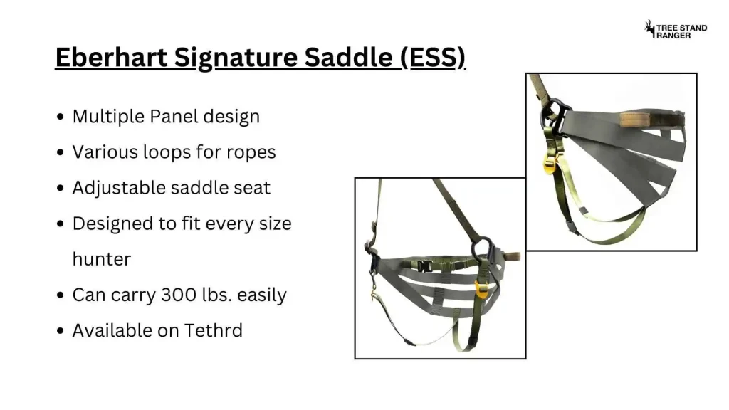eberhart signature saddle (ESS) for comfortable sling saddle hunting